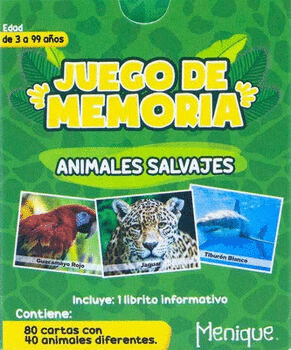 JUEGO DE MEMORIA -ANIMALES SALVAJES