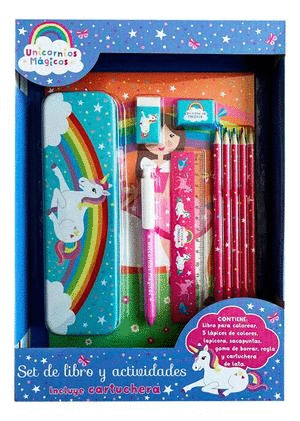 UNICORNIOS MÁGICOS (SET DE LIBRO Y ACTIVIDADES. INCLUYE CARTUCHERA)